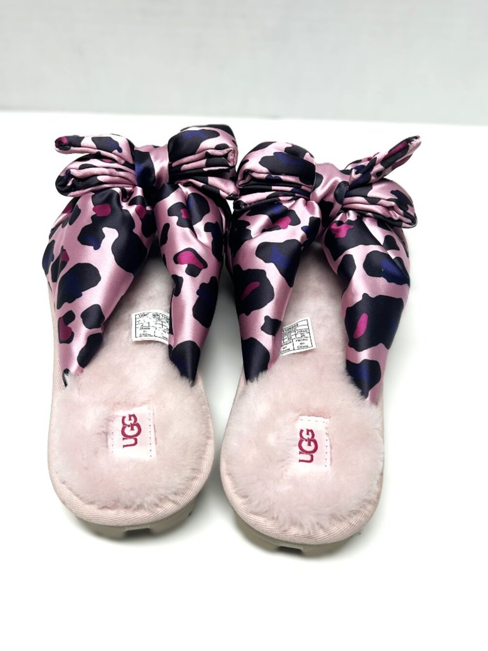 UGG Lushette leopard puffer satin slippers size 9 - Picture 5 of 9